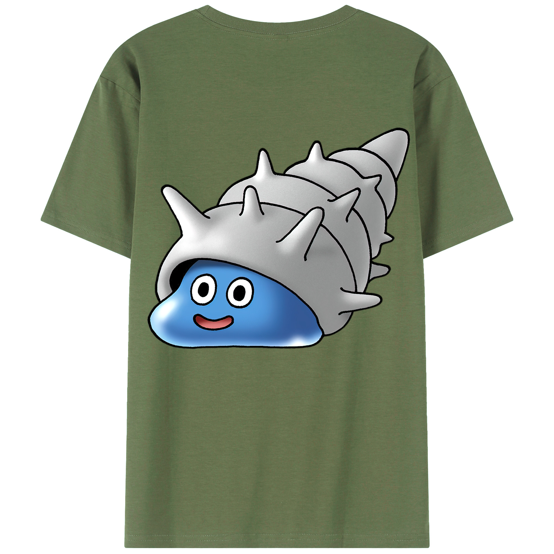 （画像用） ドラゴンクエスト Doragon Kuesuto Dragon Quest 綿100％ メンズ半袖Tシャツ（バックプリント） 通気性